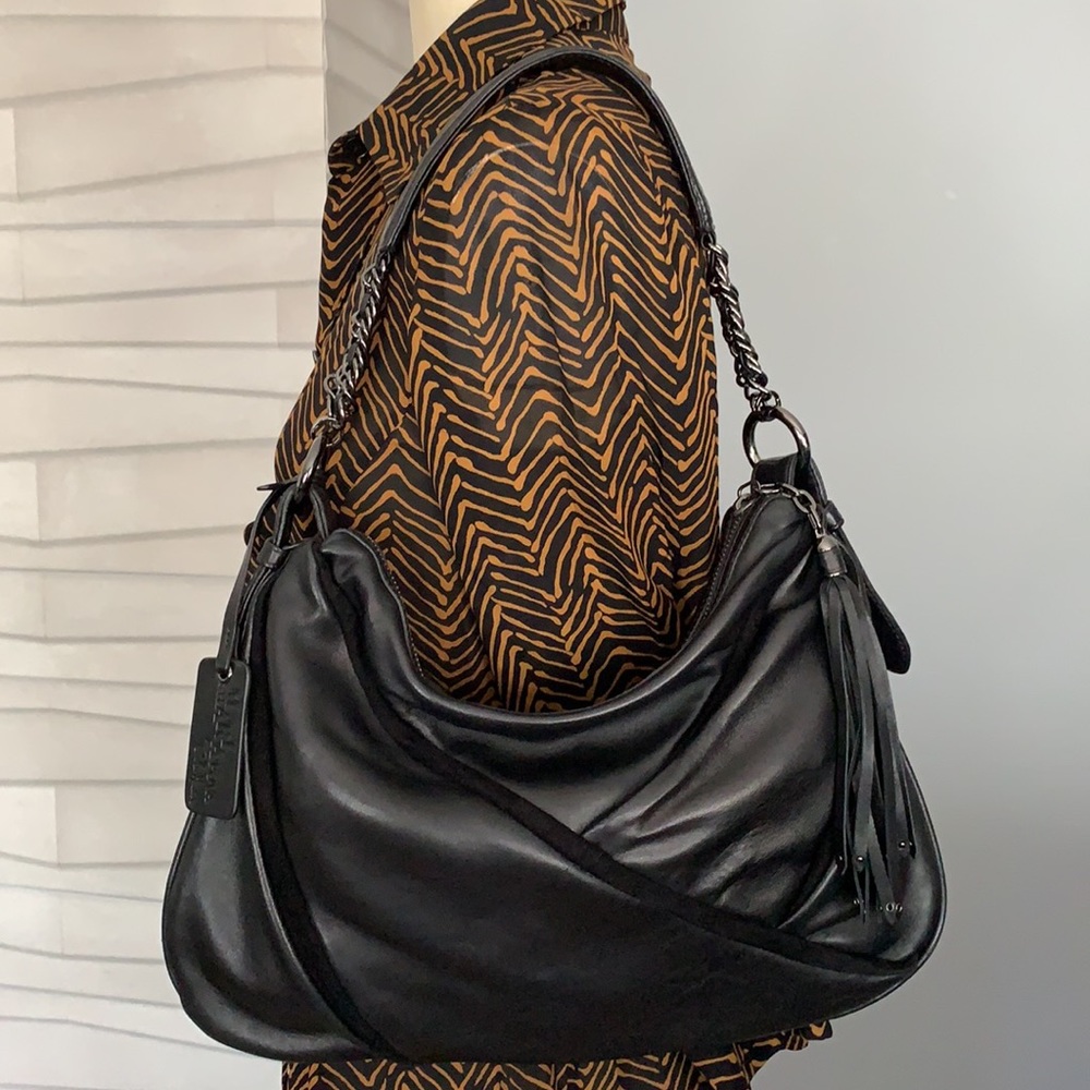 Cole Haan black leather shoulder bag